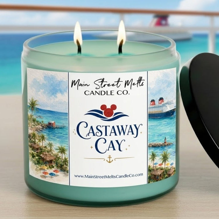 Castaway Cay | Disney Inspired Scented Soy Candle - Cruise Beach Fragrance