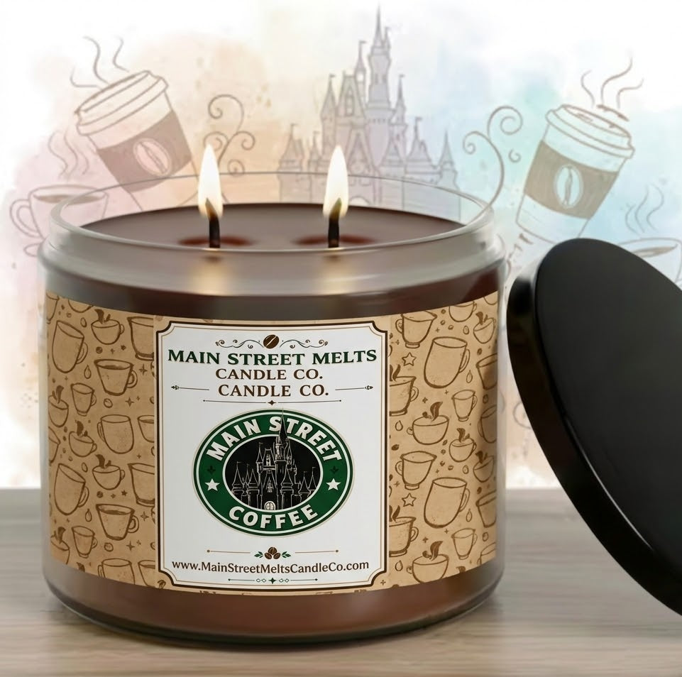 Main Street Coffee | Disney Inspired Scented Soy Candle - Theme Park Cafe Fragrance