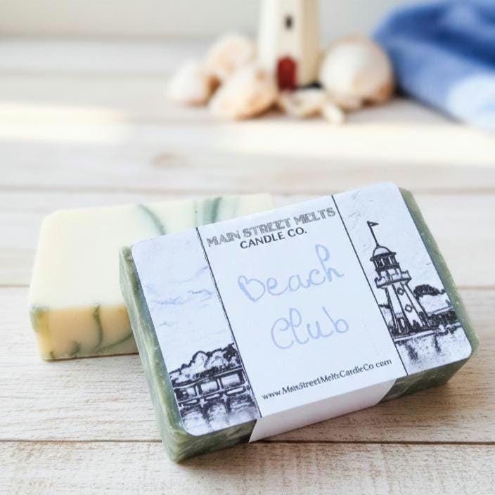 Beach Club Inspired Bar Soap - Green Clover and Aloe Scent - Disney World Resort Fragrance