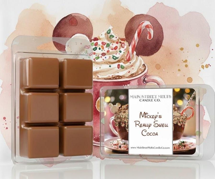 Mickey's Really Swell Cocoa | Disney Inspired Wax Melt - Scented Soy Candle Tart