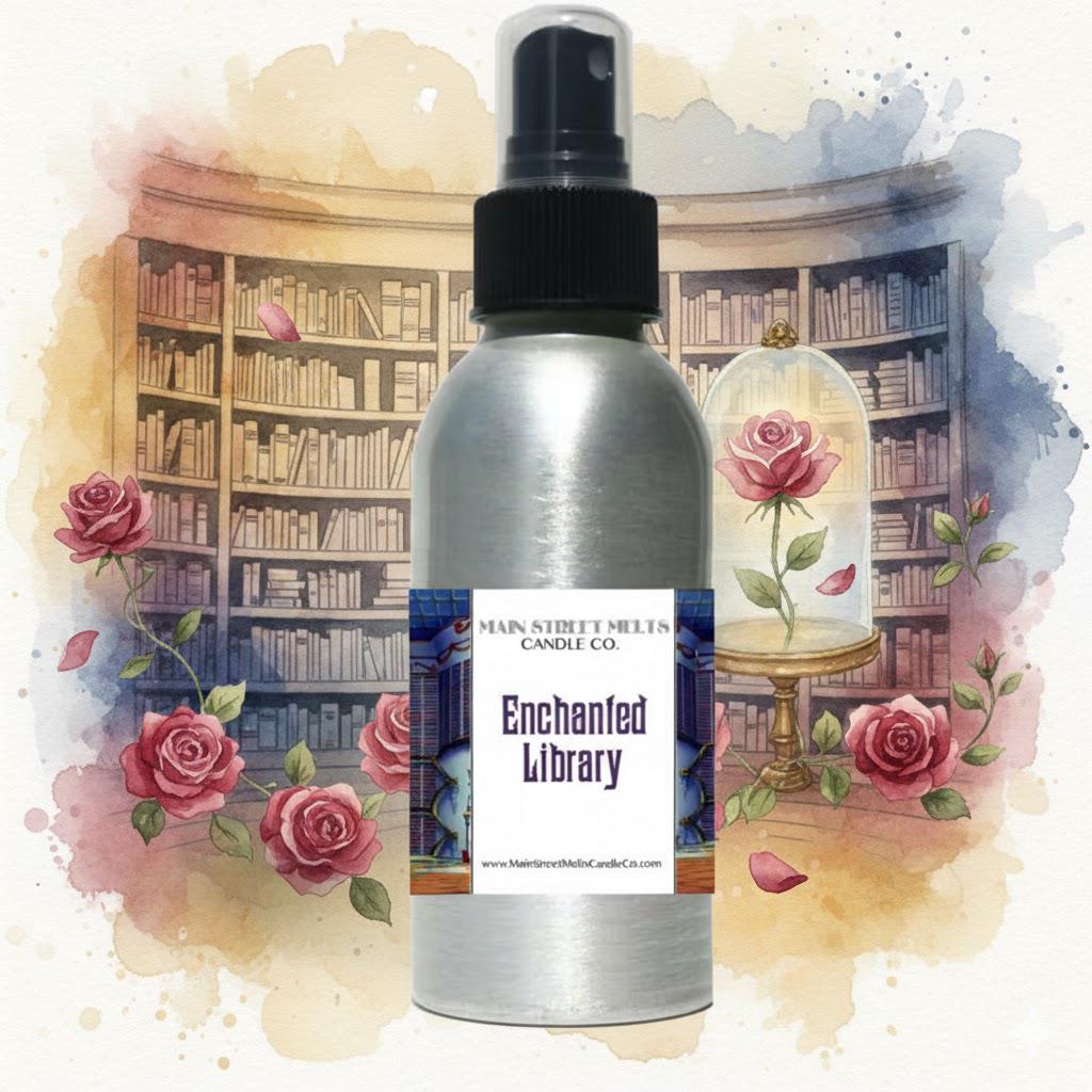 Enchanted Library Room Spray - Disney Inspired Books & Rose Scent - 4oz Fragrance