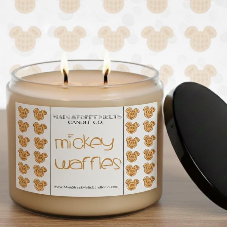 Mickey Waffles | Disney Inspired Scented Soy Candle - Theme Park Food Fragrance