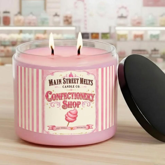 Confectionery Shop | Disney Inspired Scented Soy Candle - Cotton Candy Fragrance