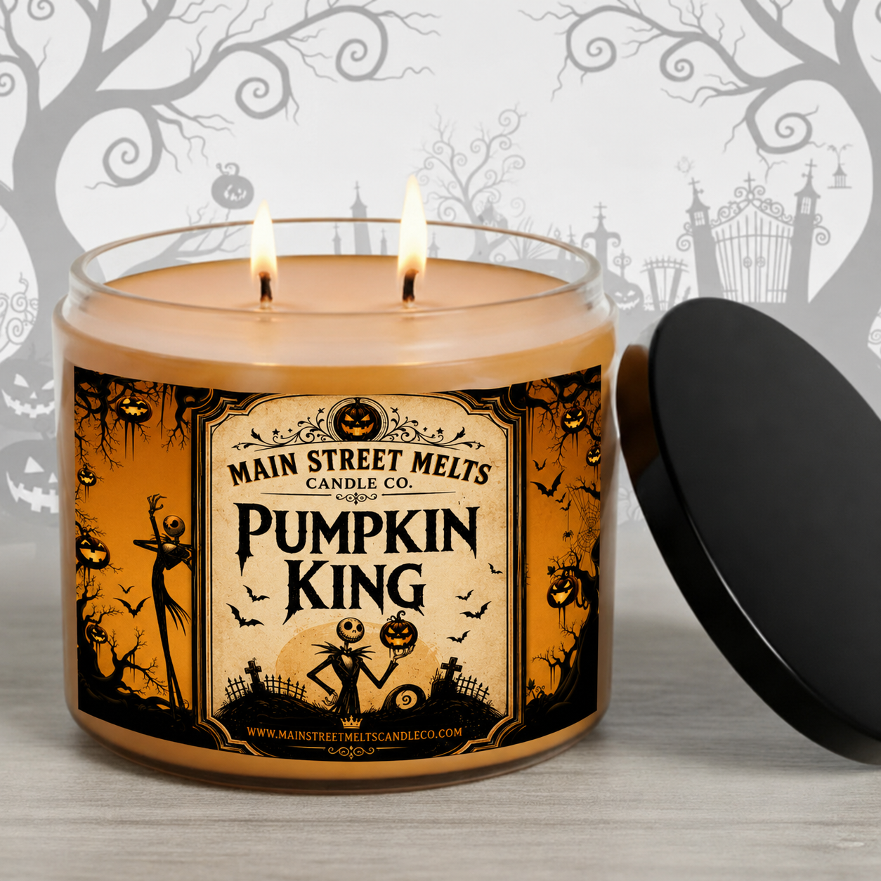 Pumpkin King | Disney Inspired Scented Soy Candle - Jack Skellington Fragrance