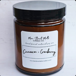 Cinnamon + Cranberry 9oz Jar Candle