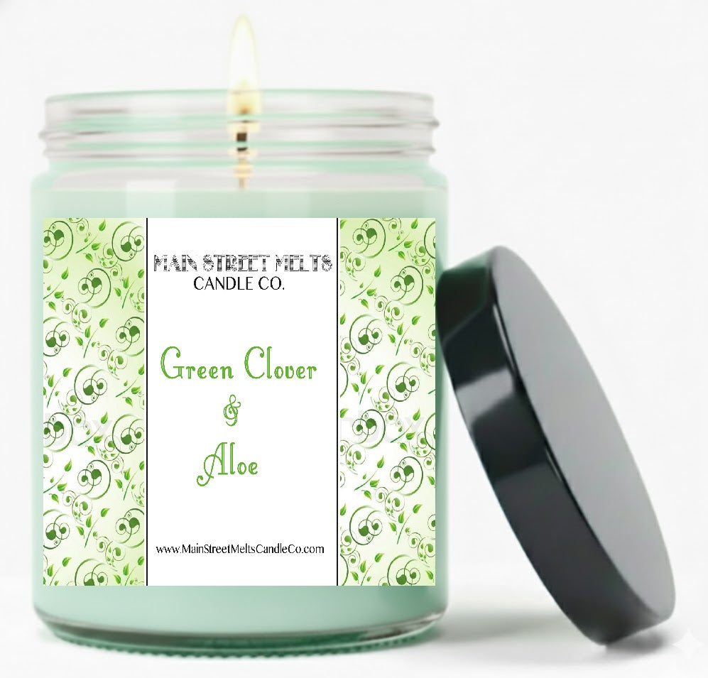 Green Clover & Aloe | Disney Inspired Scented Soy Candle - Deluxe Resort Lobby Fragrance