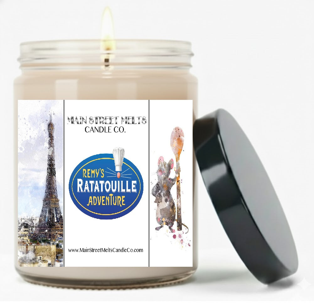 Remy's Ratatouille Adventure | Disney Inspired Scented Soy Candle - Fresh Baked Bread Fragrance