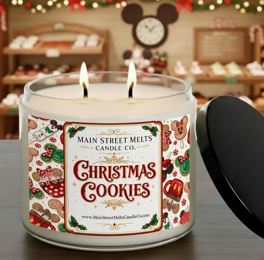 Christmas Cookies | Disney Inspired Scented Soy Candle - Almond Holiday Dessert Fragrance