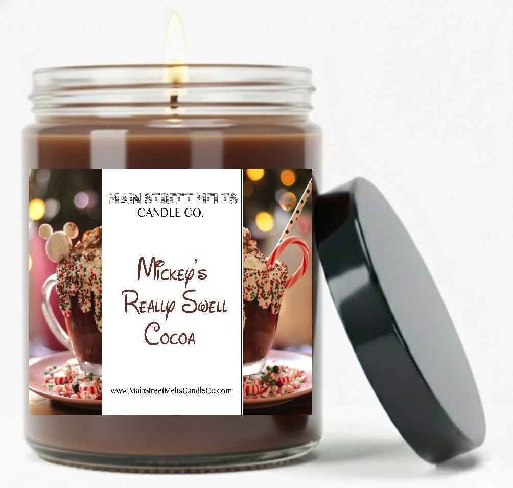 Mickey's Really Swell Cocoa | Disney Inspired Scented Soy Candle - Hot Chocolate Fragrance