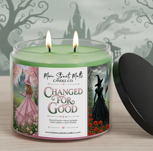 Changed For Good | Wicked Inspired Scented Soy Candle - Wildberry Spice Fragrance