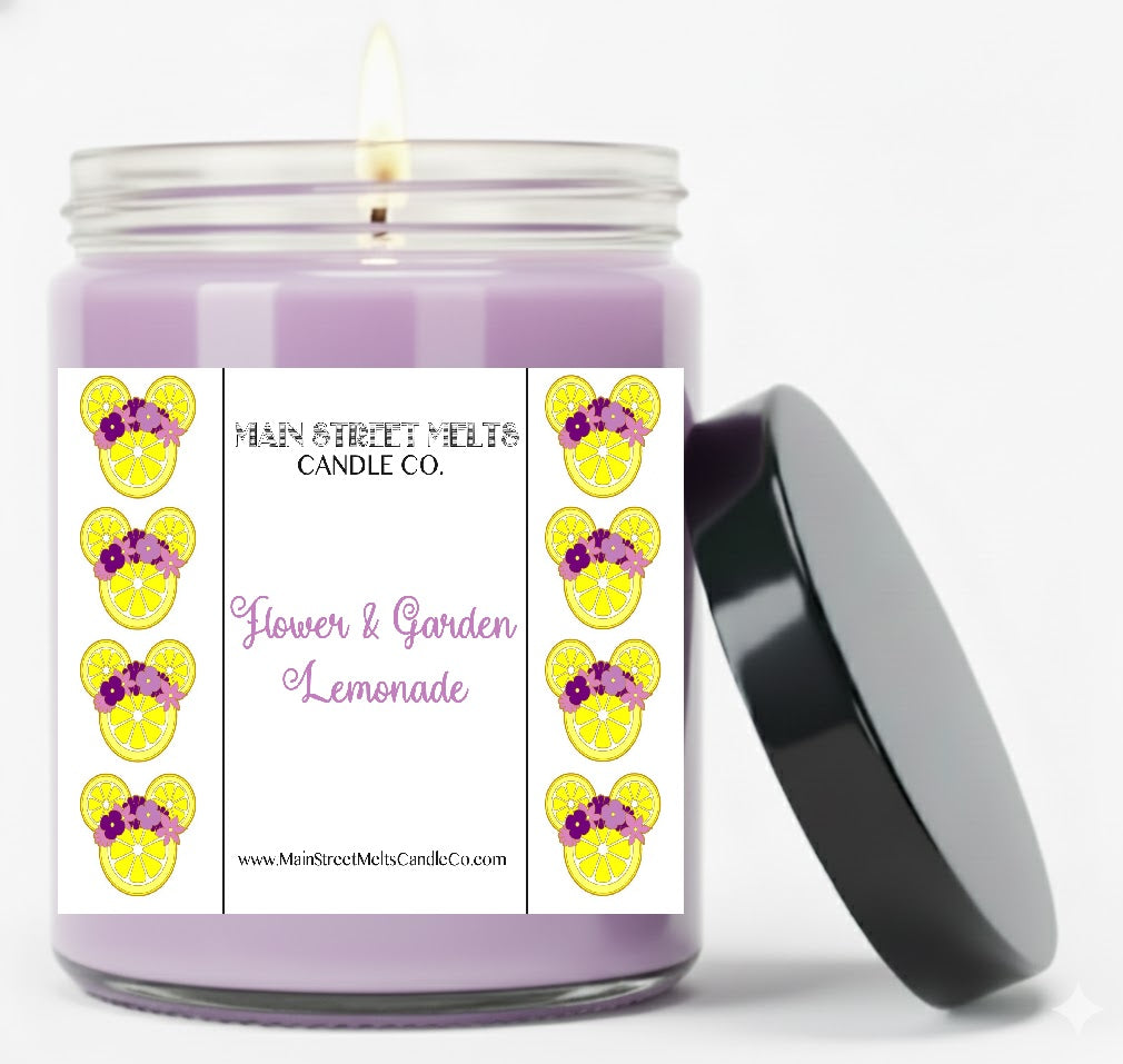 Flower & Garden Lemonade | Disney Inspired Scented Soy Candle - Festival Fragrance