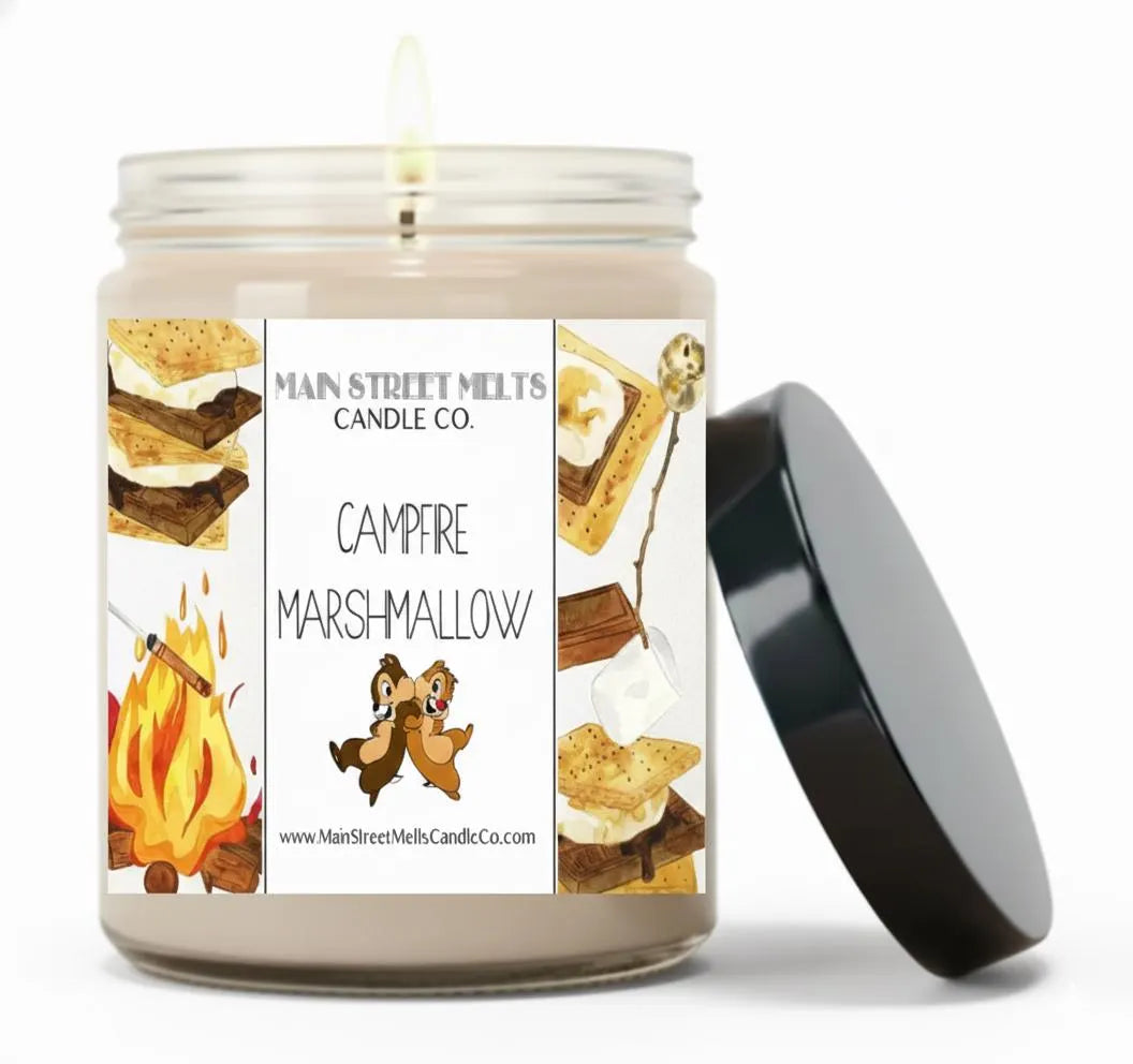 Campfire Marshmallow | Disney Inspired Scented Soy Candle - Toasted Marshmallow Fragrance