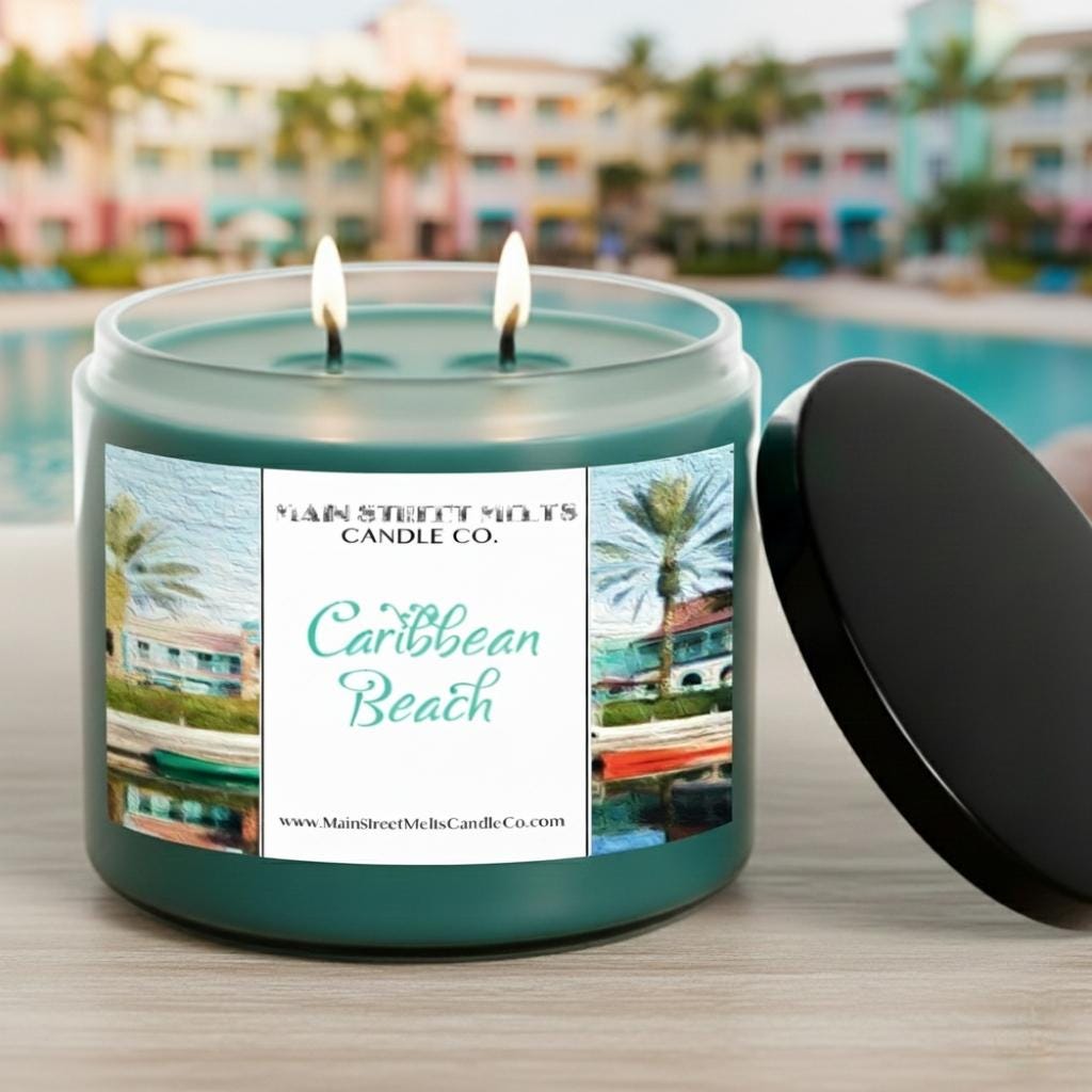 Caribbean Beach | Disney Inspired Scented Soy Candle - Resort Lobby Coconut Fragrance