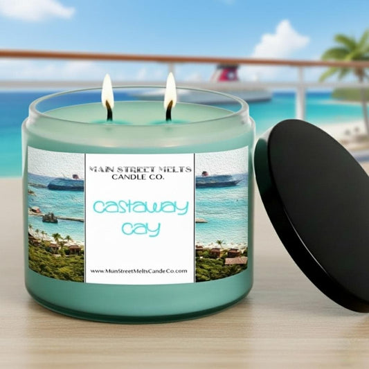 Castaway Cay | Disney Inspired Scented Soy Candle - Cruise Beach Fragrance