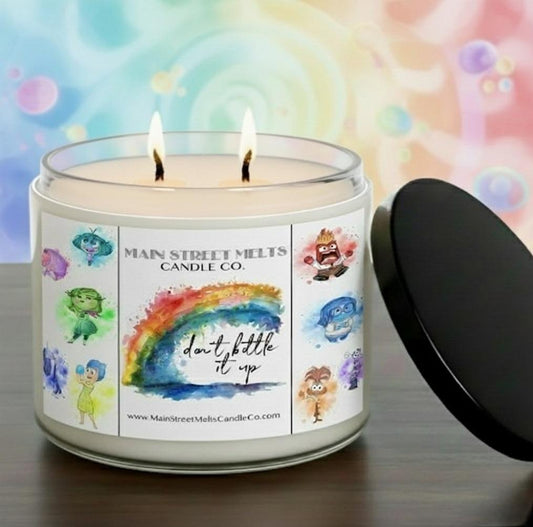 Don't Bottle It Up | Disney Inspired Scented Soy Candle - Inside Out Fruity Loops Fragrance