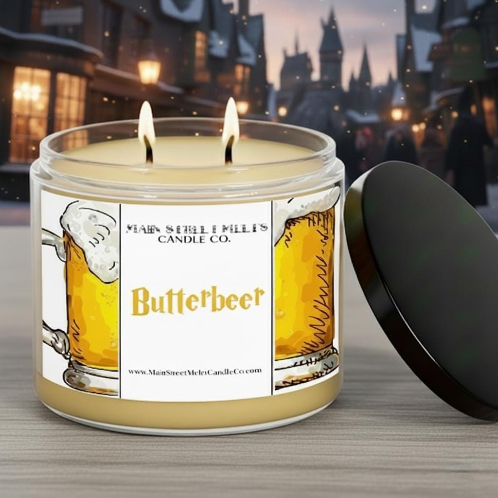 Butterscotch Brew | Wizard Inspired Scented Soy Candle - Buttery Beer Fragrance