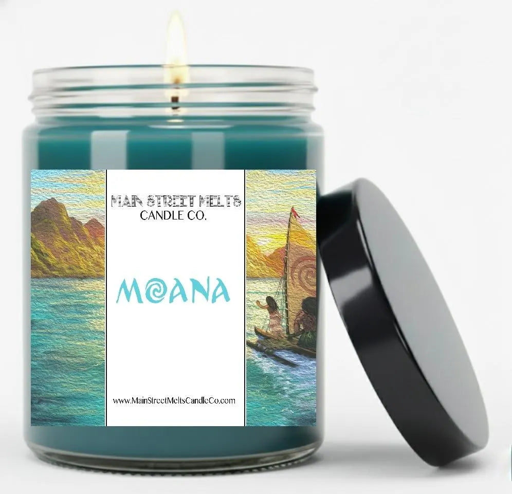 Moana | Disney Inspired Scented Soy Candle - Princess Coconut Lime Fragrance