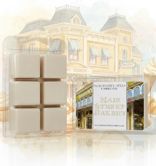 Main Street Bakery | Disney Inspired Wax Melt - Vanilla Cream Scented Soy Candle Tart