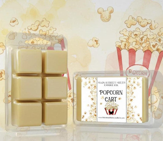 Popcorn Cart | Disney Inspired Wax Melt - Scented Soy Candle Tart
