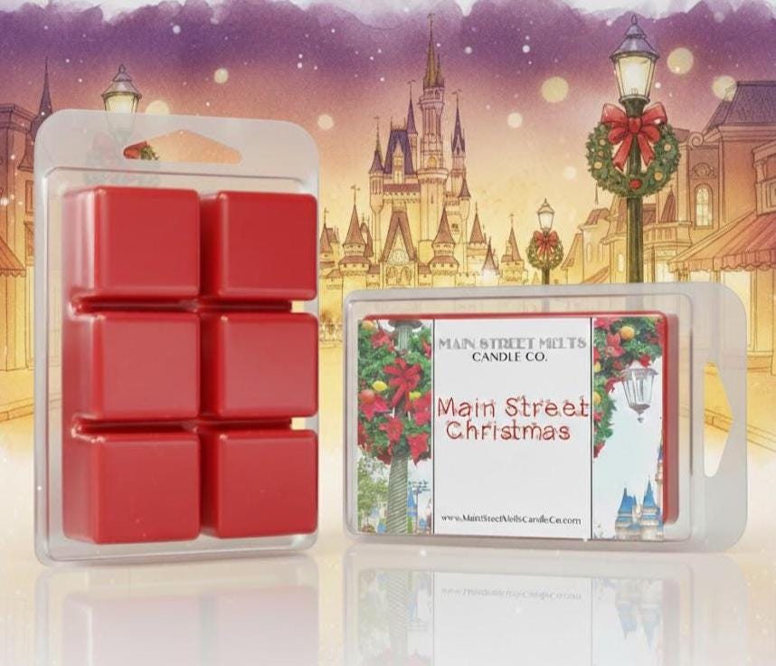 Main Street Christmas | Disney Inspired Wax Melt - Scented Soy Candle Tart