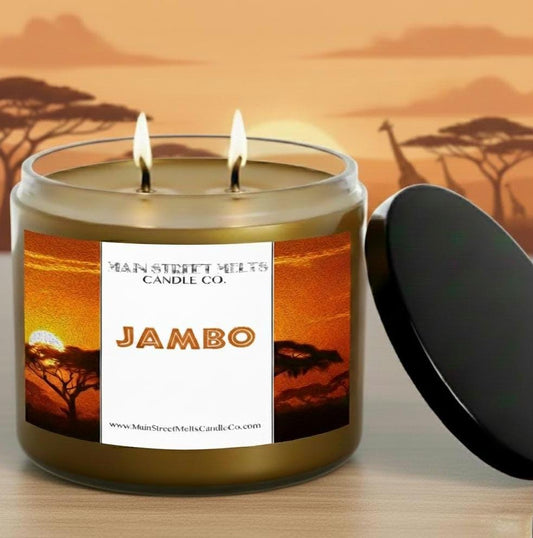 Jambo | Disney Inspired Scented Soy Candle - Animal Kingdom Lodge Lobby Fragrance