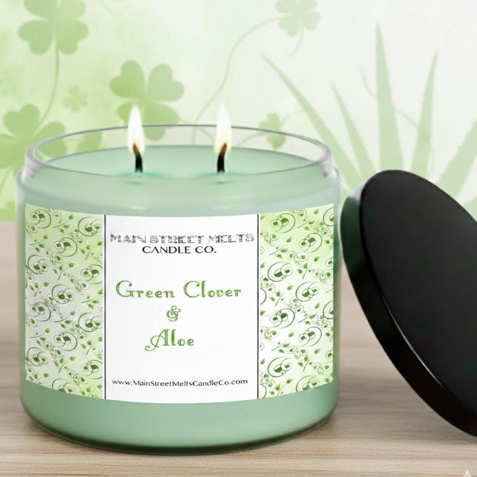 Green Clover & Aloe | Disney Inspired Scented Soy Candle - Deluxe Resort Lobby Fragrance