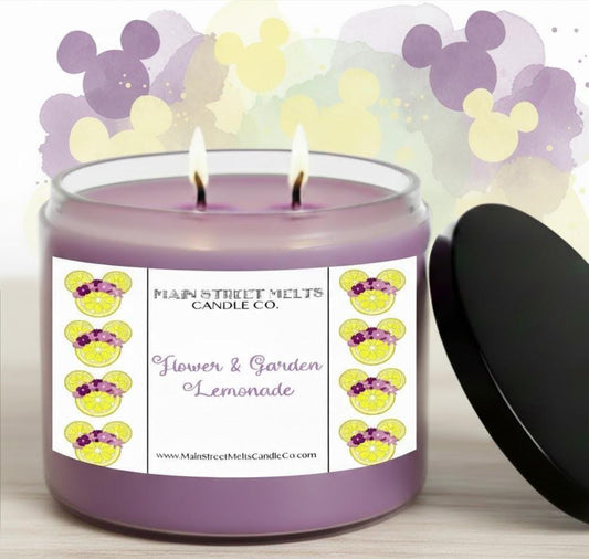 Flower & Garden Lemonade | Disney Inspired Scented Soy Candle - Festival Fragrance