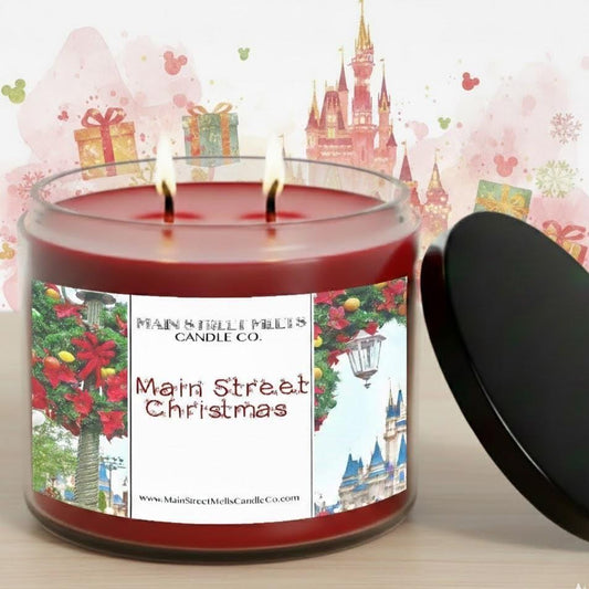 Main Street Christmas | Disney Inspired Scented Soy Candle - Holiday Fragrance