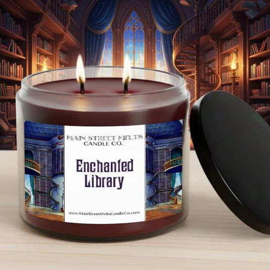Enchanted Library | Disney Inspired Scented Soy Candle - Books + Roses Fragrance