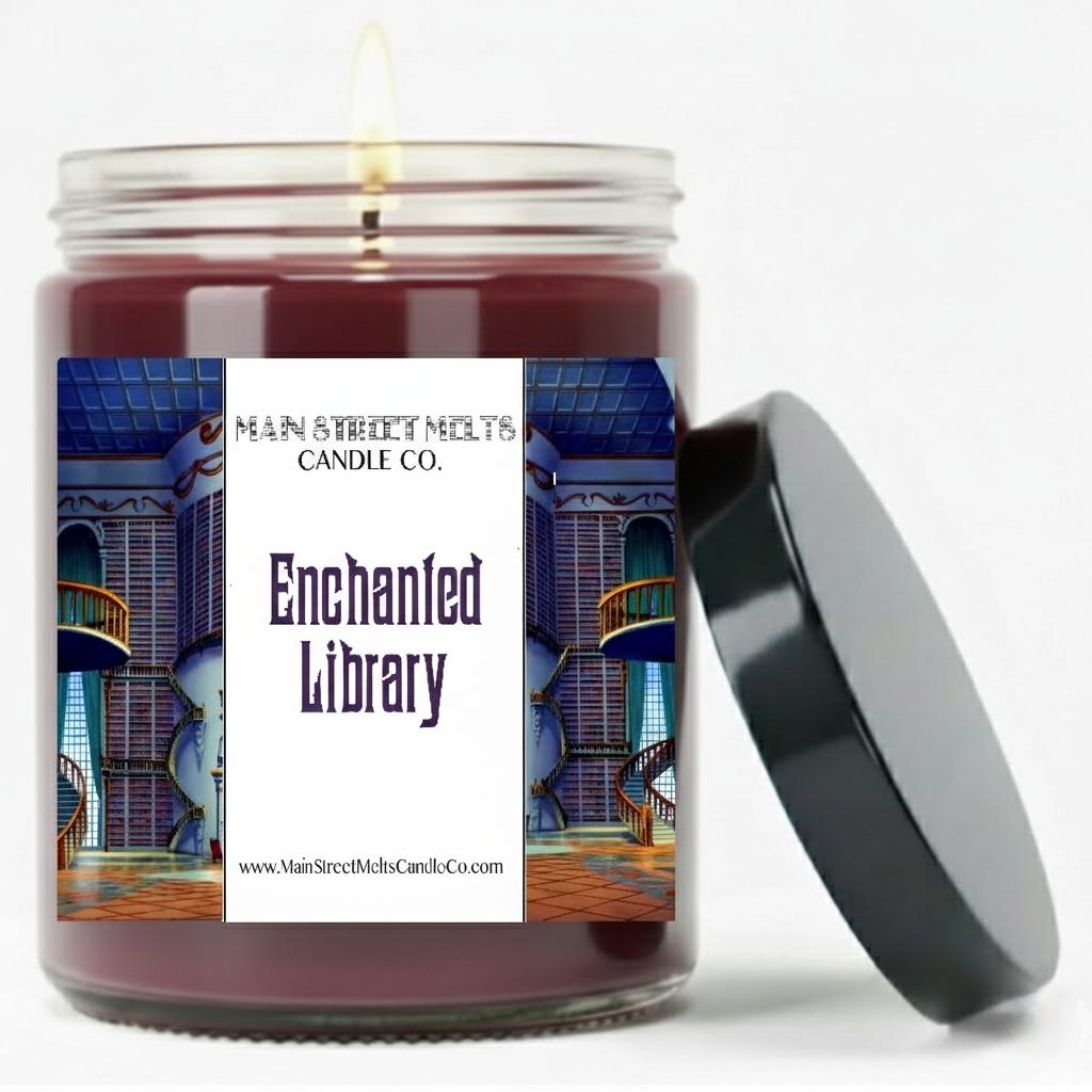 Enchanted Library | Disney Inspired Scented Soy Candle - Books + Roses Fragrance