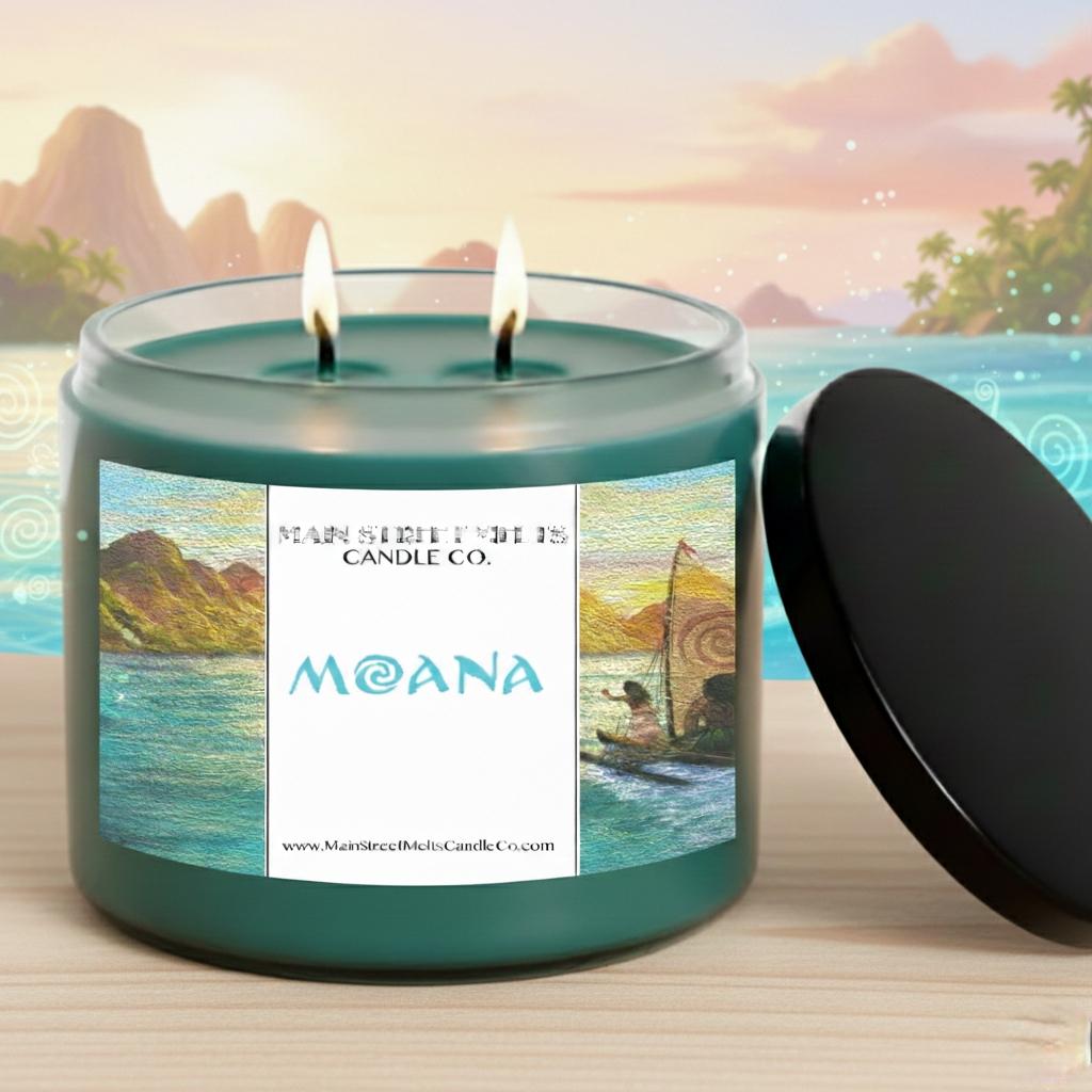 Moana | Disney Inspired Scented Soy Candle - Princess Coconut Lime Fragrance