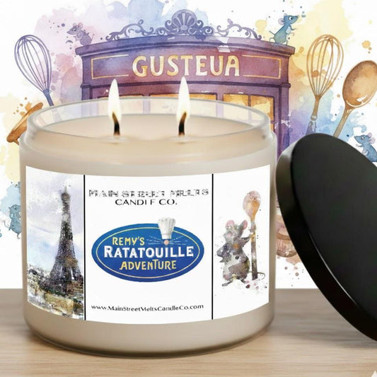 Remy's Ratatouille Adventure | Disney Inspired Scented Soy Candle - Fresh Baked Bread Fragrance