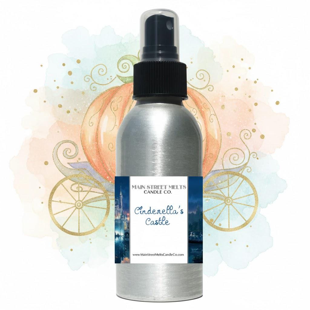 Cinderella's Castle Room Spray - Disney Inspired Blueberry Pumpkin Scent - 4oz Fragrance