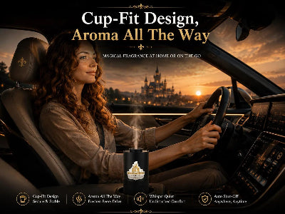 Magic On-the-Go Waterless Fragrance Oil Diffuser - Portable Home + Car Magic Inspired Disney - Resort + Park Scents