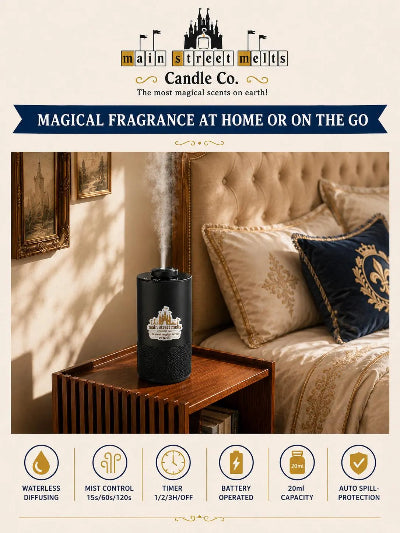 Magic On-the-Go Waterless Fragrance Oil Diffuser - Portable Home + Car Magic Inspired Disney - Resort + Park Scents