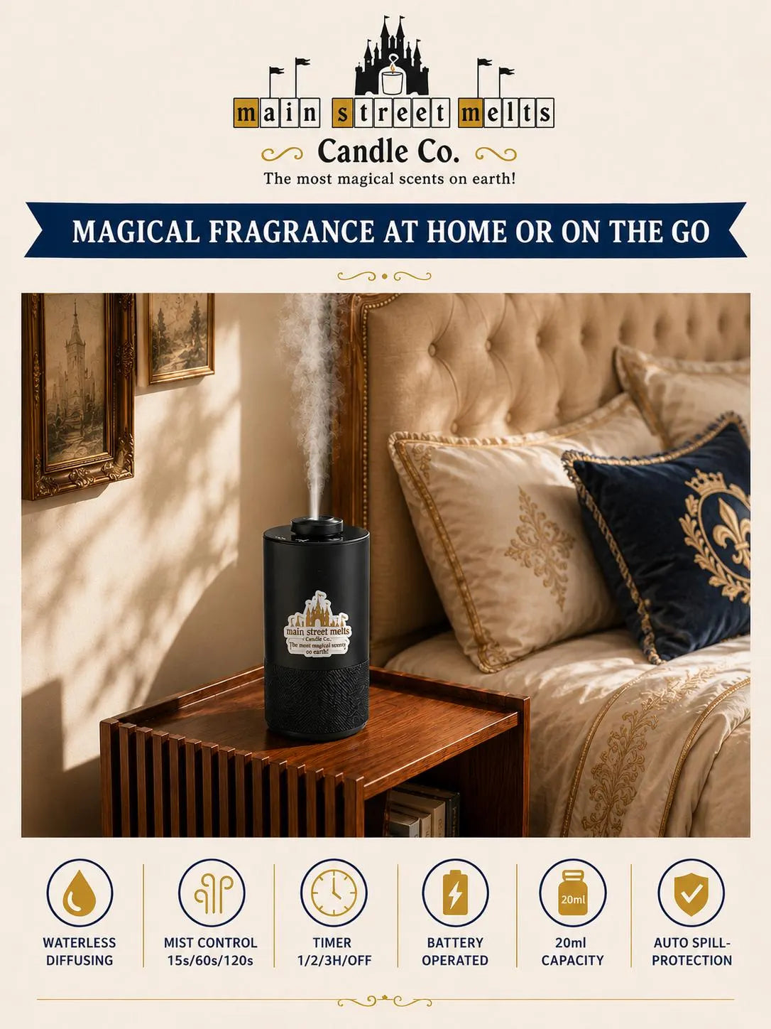 Magic On-the-Go Waterless Fragrance Oil Diffuser - Portable