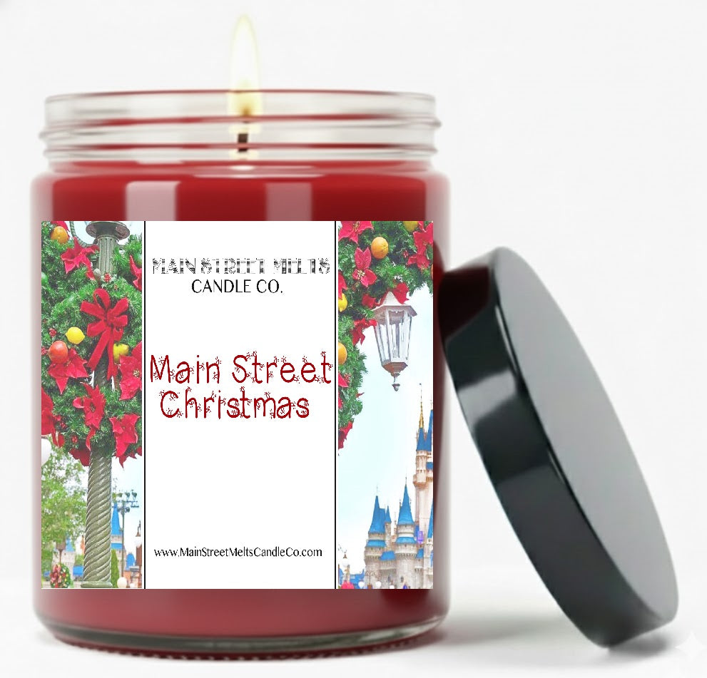 Main Street Christmas | Disney Inspired Scented Soy Candle - Holiday Fragrance