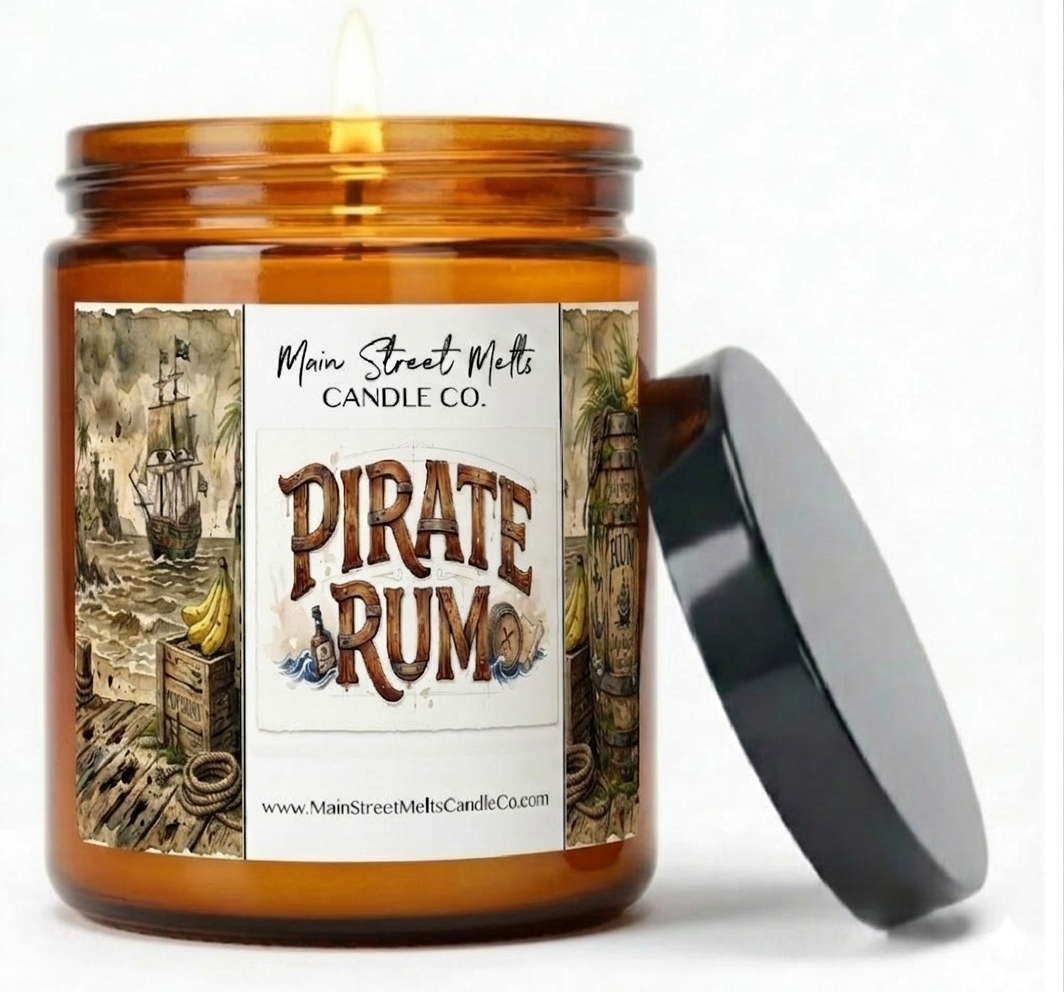 Pirate Rum | Disney Inspired Scented Soy Candle - Pirates of the Caribbean Fragrance