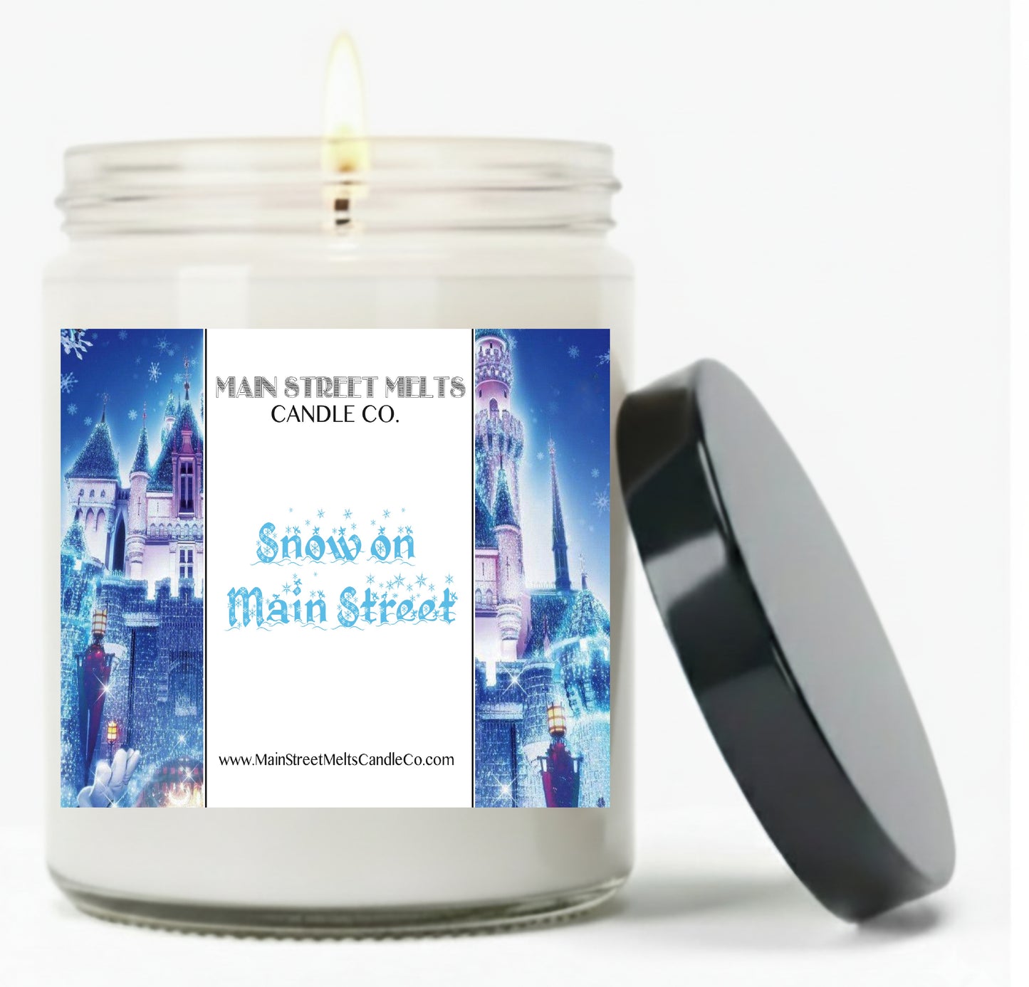 Snow on Main Street | Disney Inspired Scented Soy Candle - Glistening Snow Fragrance