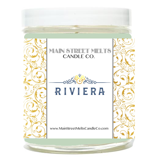 RIVIERA Candle 9oz – Main Street Melts Candle Co.